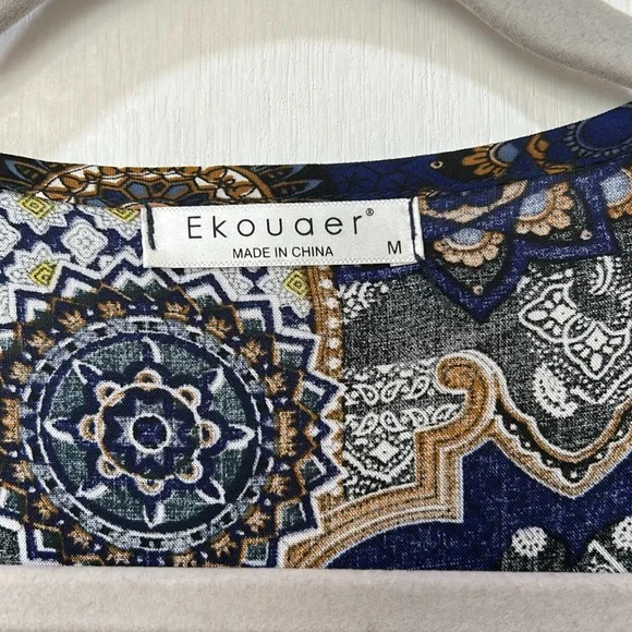 EKOUAER WOMENS SWIMSUIT BEACH COVERTUPS NAVY BLUE  SZ MD - Picture 5 of 9